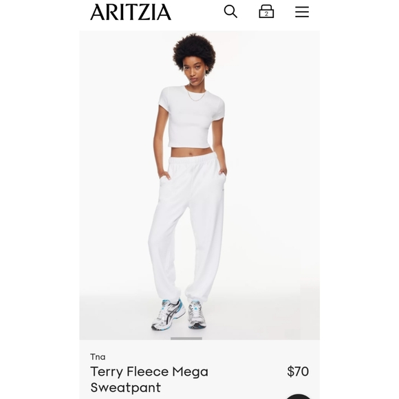 BNWT!!! Tna TERRY FLEECE MEGA SWEATPANT #96608-Regular Length - Picture 6 of 6